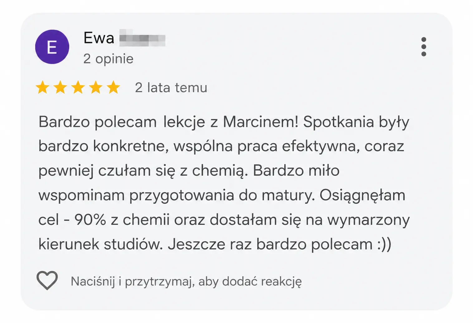 Prawdziwa wiadomość lub potwierdzenie wyniku 90% ucznia Ars Chemica